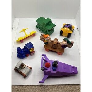 Vintage Toy Vehicle Lot Flintstones Snow White Disney McDonald's Sonic